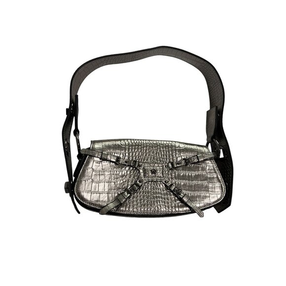 MANC Lilith Bag in Silver Croc - Picture 1 of 8